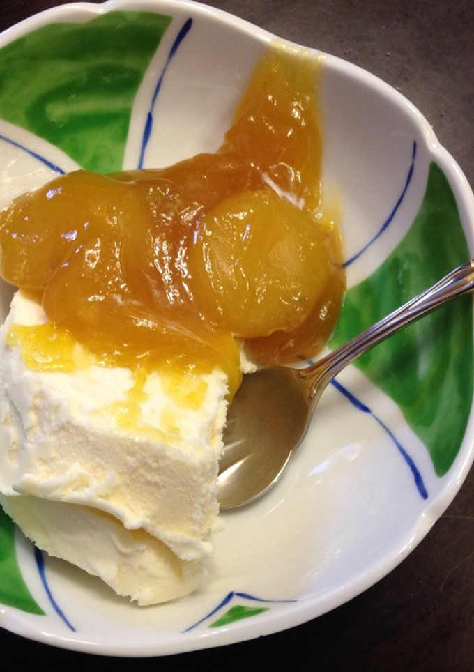 残った栗きんとん＋バニラアイスクリーム-レシピのメイン写真