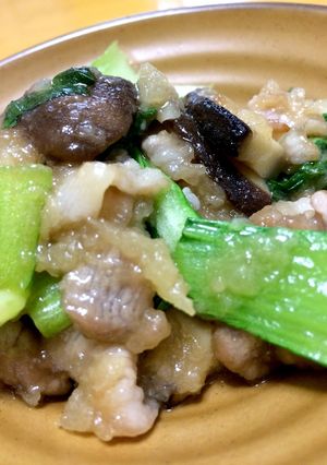 豚こま肉のさっぱりおろし炒め♪-レシピのメイン写真