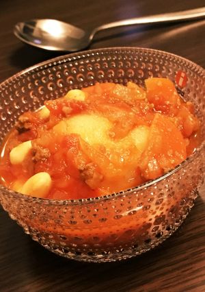 ひき肉と豆、大きめポテトのミネストローネ-レシピのメイン写真