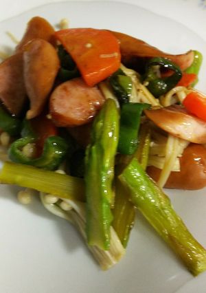 おっさんのウィンナーと野菜のバターソテー-レシピのメイン写真