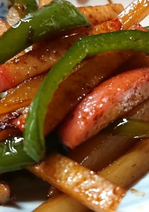 カマボコリメイク☆あまり野菜めんつゆ炒め-レシピのメイン写真