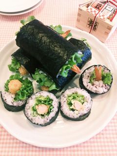 恵方巻に☆魚肉ソーセージのエビフライ巻き-レシピのメイン写真