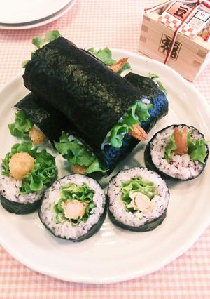 恵方巻に☆魚肉ソーセージのエビフライ巻き-レシピのメイン写真