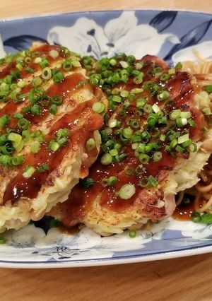 納豆 ウィンナー入りお好み焼き-レシピのメイン写真