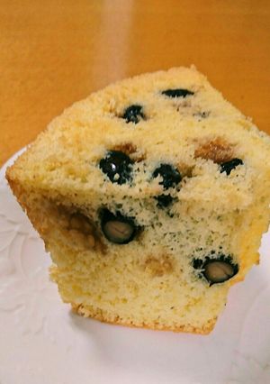 ふわふわ☆黒豆のシフォンケーキ-レシピのメイン写真