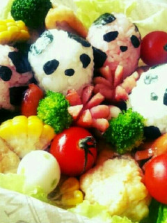 ぱんだ おにぎり 簡単 お弁当-レシピのメイン写真