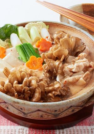 まいたけどっさり豆乳キムチチゲ-レシピのメイン写真