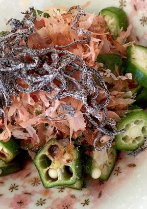 簡単★時短副菜！オクラの塩昆布和え-レシピのメイン写真