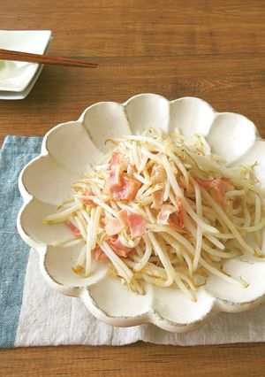 節約♪シャキシャキもやしとベーコン炒め-レシピのメイン写真