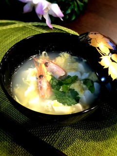 甘エビ頭のお出汁で♡絶品かきたま汁-レシピのメイン写真