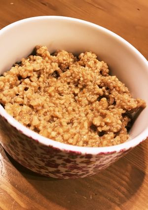 レンジで甘くない鶏そぼろ 覚書き-レシピのメイン写真