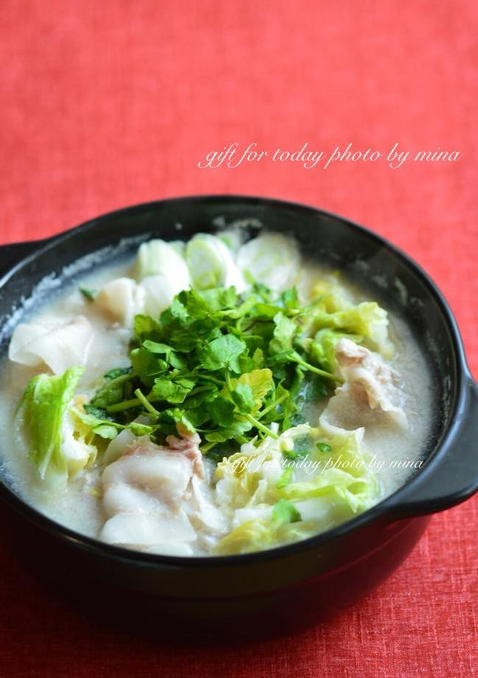 酒粕でほかほかお鍋！豚肉と野菜の粕鍋-レシピのメイン写真