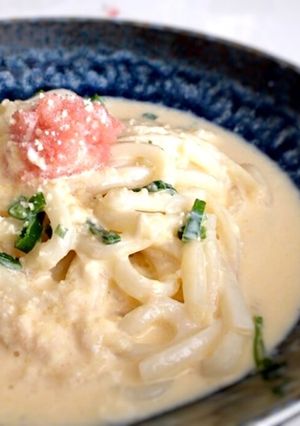 豆乳で簡単♪明太子クリームうどん-レシピのメイン写真