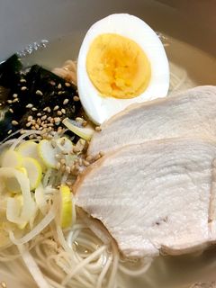 旨塩鶏の黄金スープであったかそうめん♡-レシピのメイン写真