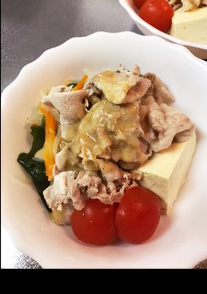 豆腐とわかめの温しゃぶサラダ-レシピのメイン写真