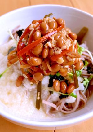 【だし醤油麹】【玄米酵母】冷しとろろ蕎麦-レシピのメイン写真