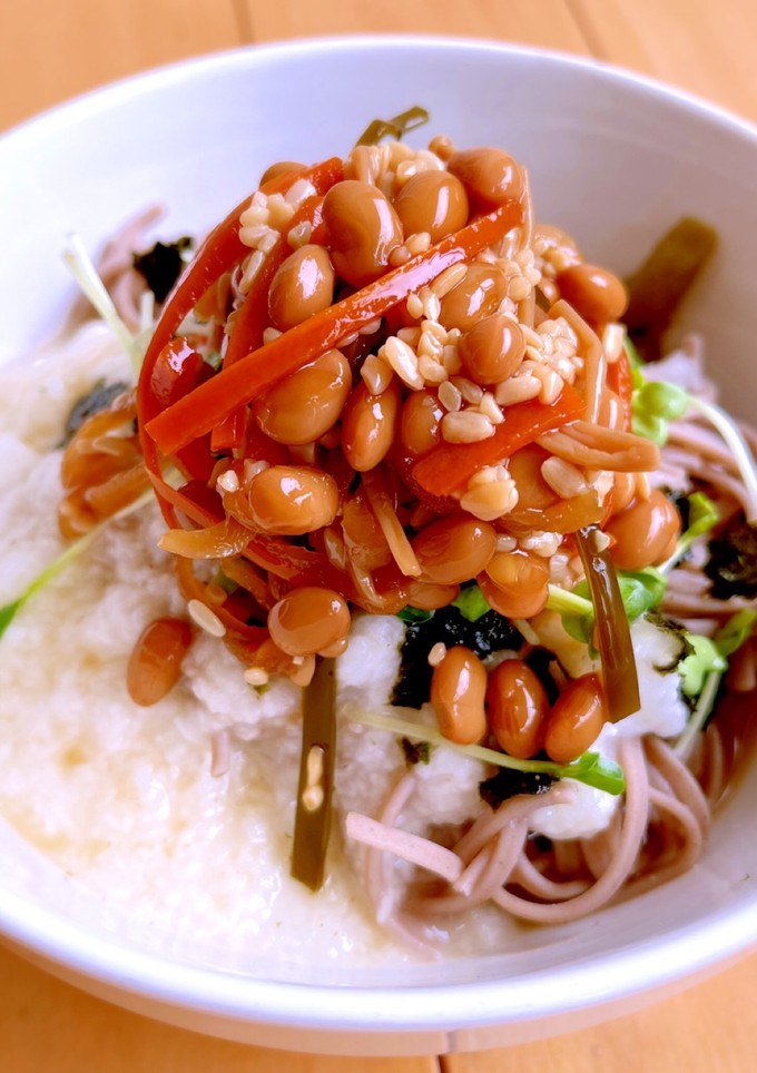 【だし醤油麹】【玄米酵母】冷しとろろ蕎麦-レシピのメイン写真