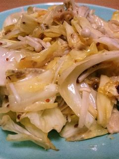キャベツとえのきの粒マスタード炒め-レシピのメイン写真