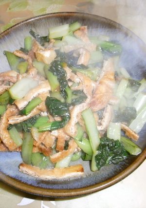 超簡単！タァツァイと油揚げの炒め物-レシピのメイン写真