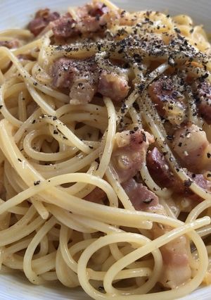 香り立つ濃厚カルボナーラ 生クリーム無-レシピのメイン写真