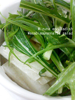 大根と水菜のわさびマヨサラダ-レシピのメイン写真