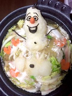 オラフなミルフィーユ鍋大根おろしアート-レシピのメイン写真