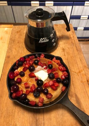 スキレットで作るパンケーキ-レシピのメイン写真