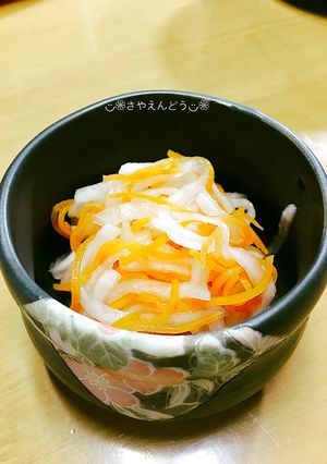らっきょう酢&リンゴ酢de紅白なます-レシピのメイン写真
