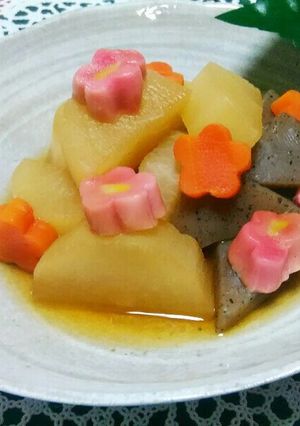 大根と蒟蒻の簡単煮物(レンジと鍋)-レシピのメイン写真