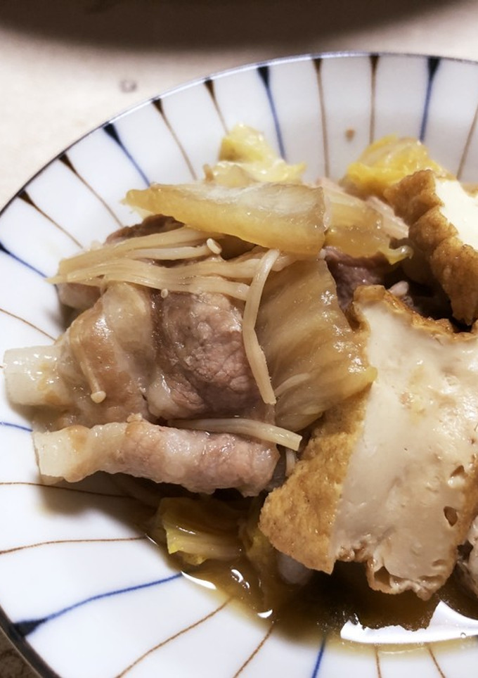 簡単！冷めても美味しい！白菜・豚・厚揚煮-レシピのメイン写真