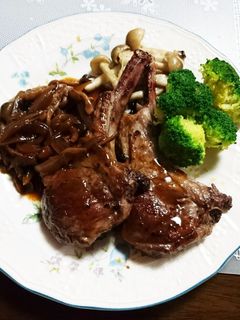 ラムチョップステーキ 赤ワインソース-レシピのメイン写真