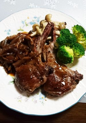 ラムチョップステーキ 赤ワインソース-レシピのメイン写真