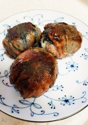 肉巻きおにぎり チーズ入り！-レシピのメイン写真