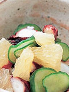 グレープフルーツとたこの酢の物-レシピのメイン写真