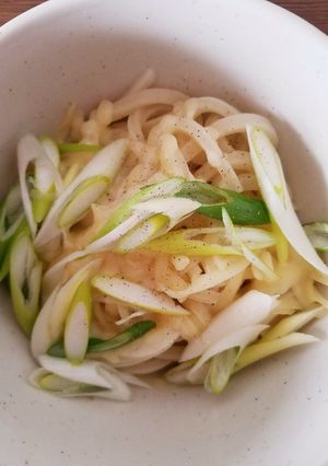 5分☆チーズねぎうどん-レシピのメイン写真