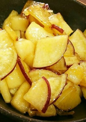 あっさり♥林檎と薩摩芋のハチミツ豆乳煮-レシピのメイン写真