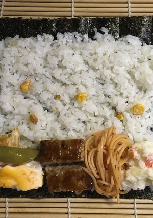 ハンバーグ弁当海苔巻き-レシピのメイン写真