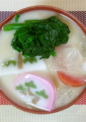 白みそのお雑煮-レシピのメイン写真