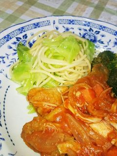 付け合わせ♪キャベツのバタースパゲッティ-レシピのメイン写真