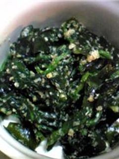 あっという間!簡単ほうれん草の胡麻和え+-レシピのメイン写真
