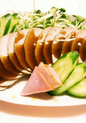 豚ももブロックでやわらか❇しっとり湯煎豚-レシピのメイン写真
