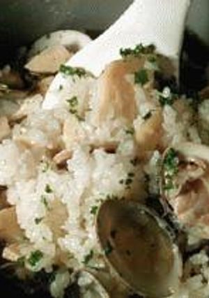 筍とハマグリの洋風たきこみご飯-レシピのメイン写真