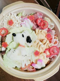 スヌーピー大根おろしアート☆デコ鍋☆戌年-レシピのメイン写真