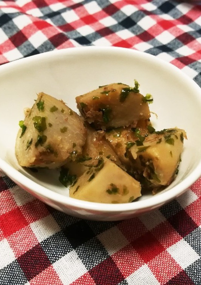 里芋の煮ころがし　おかか&青のり-レシピのメイン写真