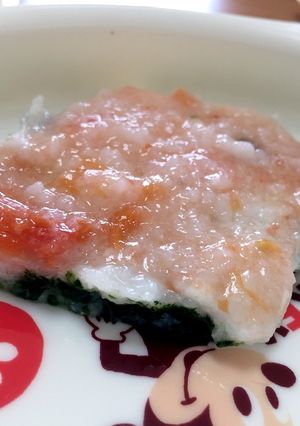 【離乳食初〜中期】ひな祭り♪菱餅風お粥-レシピのメイン写真