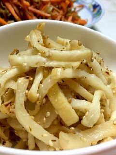 お酒にあう!超簡単☆たくあんの油炒め-レシピのメイン写真