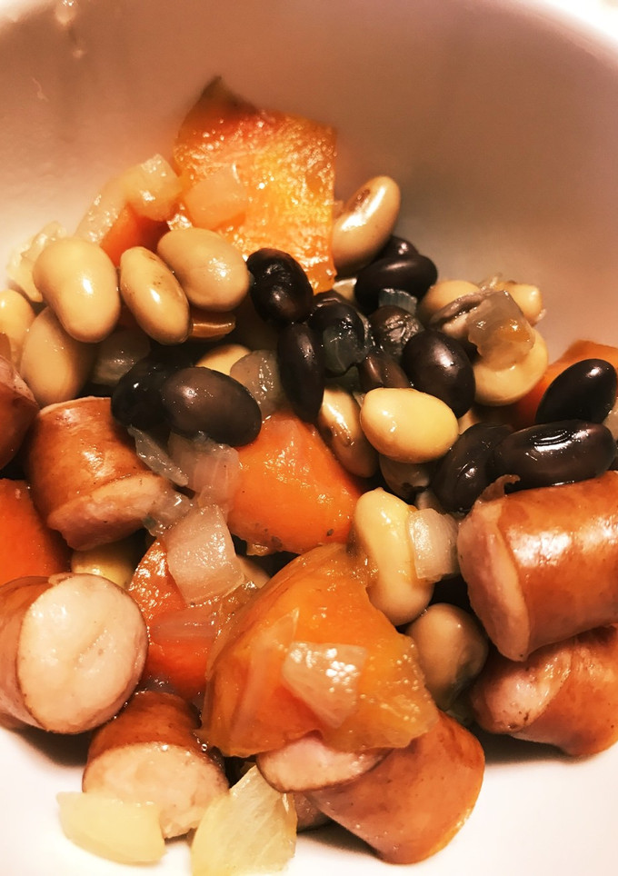 大豆とソーセージの煮込み-レシピのメイン写真