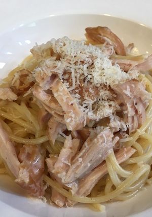 スモークチキンのナッツクリームパスタ-レシピのメイン写真