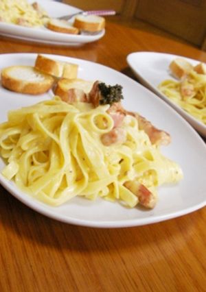 全卵、スライスチーズ使用♪　カルボナーラ-レシピのメイン写真