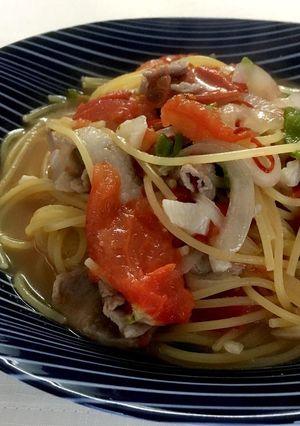 フライパンひとつで作るスープスパ-レシピのメイン写真